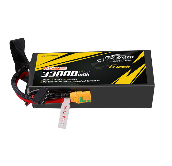 Tattu Semi-solid State 330Wh/kg 33000mAh 10C 22.2V 6S1P G-Tech Lipo Battery Pack with XT90-S plug