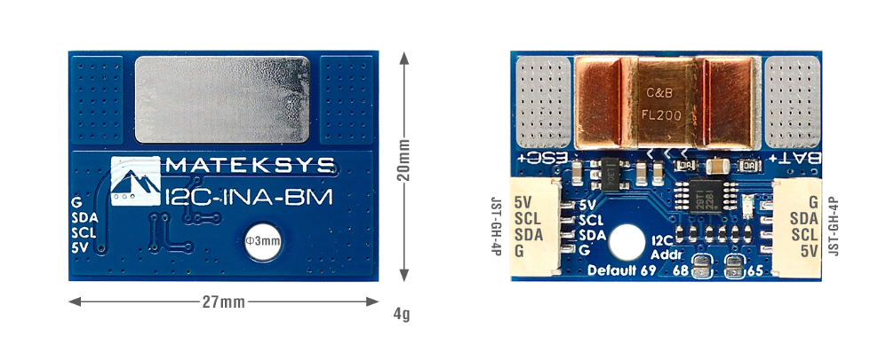 Mateksys Ultra-Precise I2C Power Monitor,I2C-INA-BM