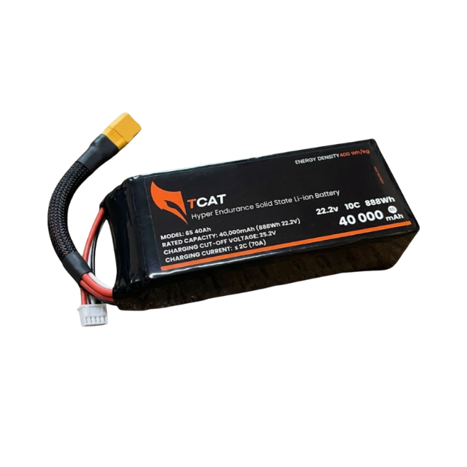 TCAT 40000mah 10C 6S Semi Solid-State Lipo Battery
