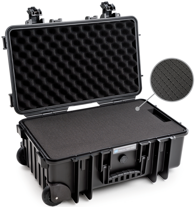 B&W 6600 Trolley Style "Carry on" Case with Foam or Dividers