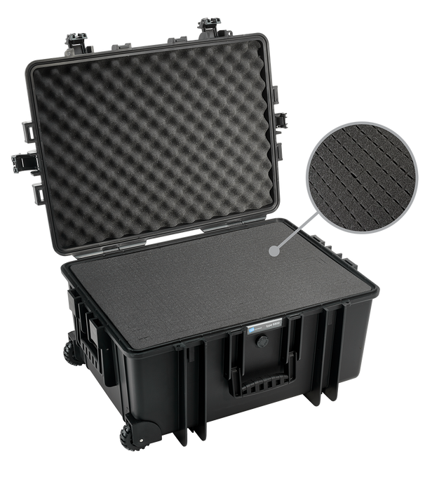 B&W 6800 Trolley Style Case with Foam or Dividers