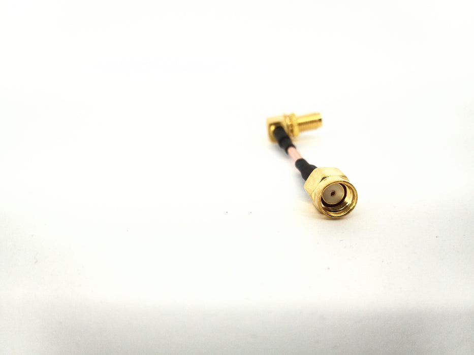 5cm RP-SMA Plug to Right Angle RP-SMA Jack pigtail Cable