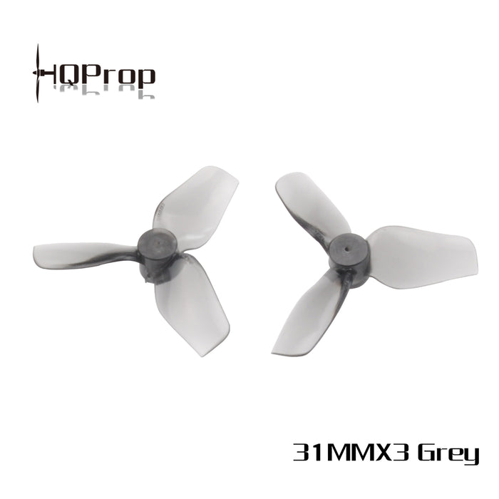 HQ Micro Whoop Prop 31MMX3 (2CW+2CCW)-Poly Carbonate-1MM Shaft - Grey