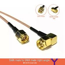 SMA male to 90 degree SMA male 5cm pigtail